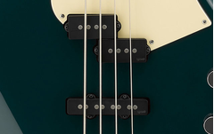 Close-up of custom V5 alnico magnet pickups