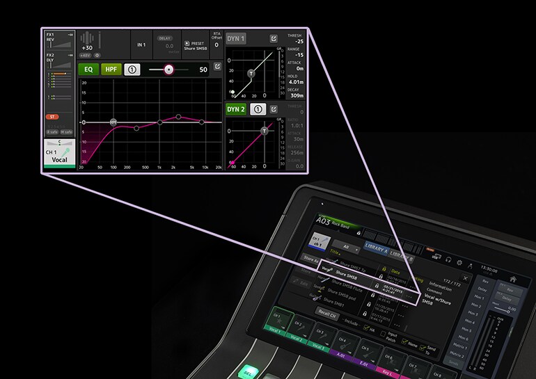 Yamaha Digital Mixing Console DM3: QuickPro Presets™ for fast setup with professional sound