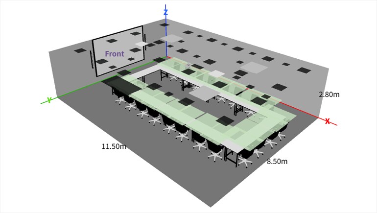 Browser UI showing Auto Design and Setup for Voice Lift from ProVisionaire Plan to ADECIA