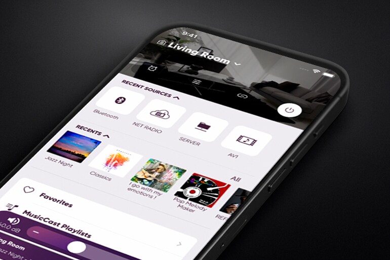 MusicCast Controller App 的影像。