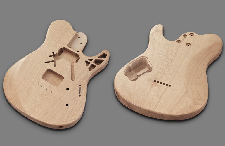 Pacifica SC Standard Plus 的琴身外型，具備開槽與減重音腔處理