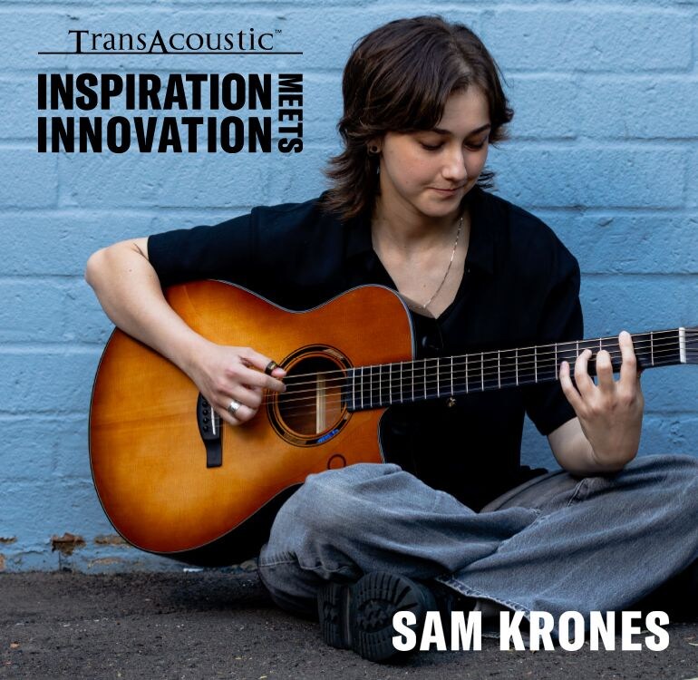 Sam Krones playing TAS3 C acoustic guitar.