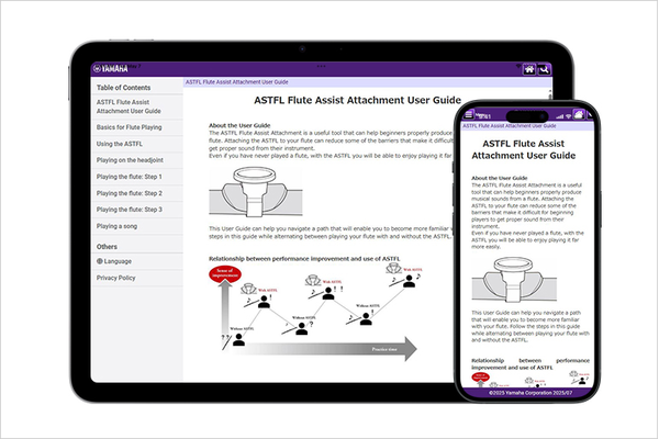 Online user guide to help you start practicing your instrument right away