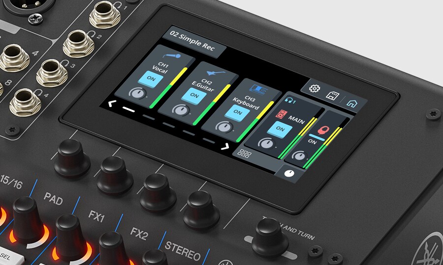 Yamaha MGX16V：快速、直覺的控制 – 精確調整