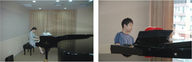 照片左-北京中央音樂院鋼琴副教授-鄭傑 / 照片右-明日之星-林易