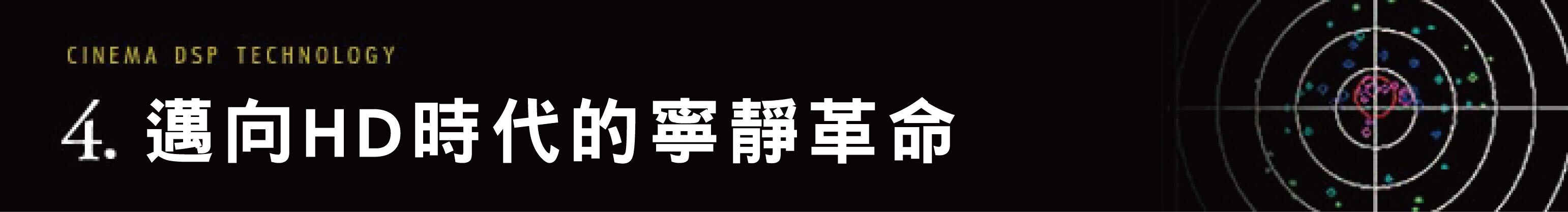 CINEMA DSP TECHNOLOGY 4. HD時代に向けた静かな革命