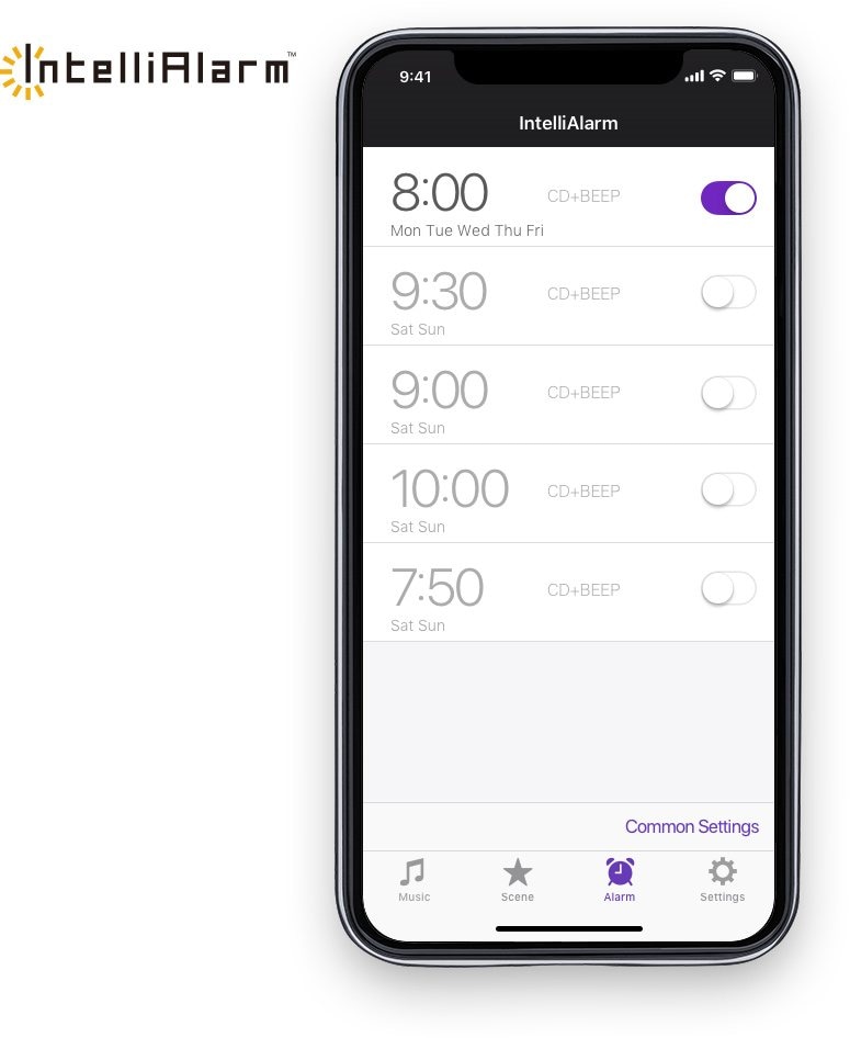 利用 Yamaha IntelliAlarm™ 享受美麗早晨
