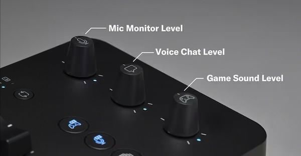 3 個旋鈕，可進行直覺式的播放器和遊戲音訊控制
